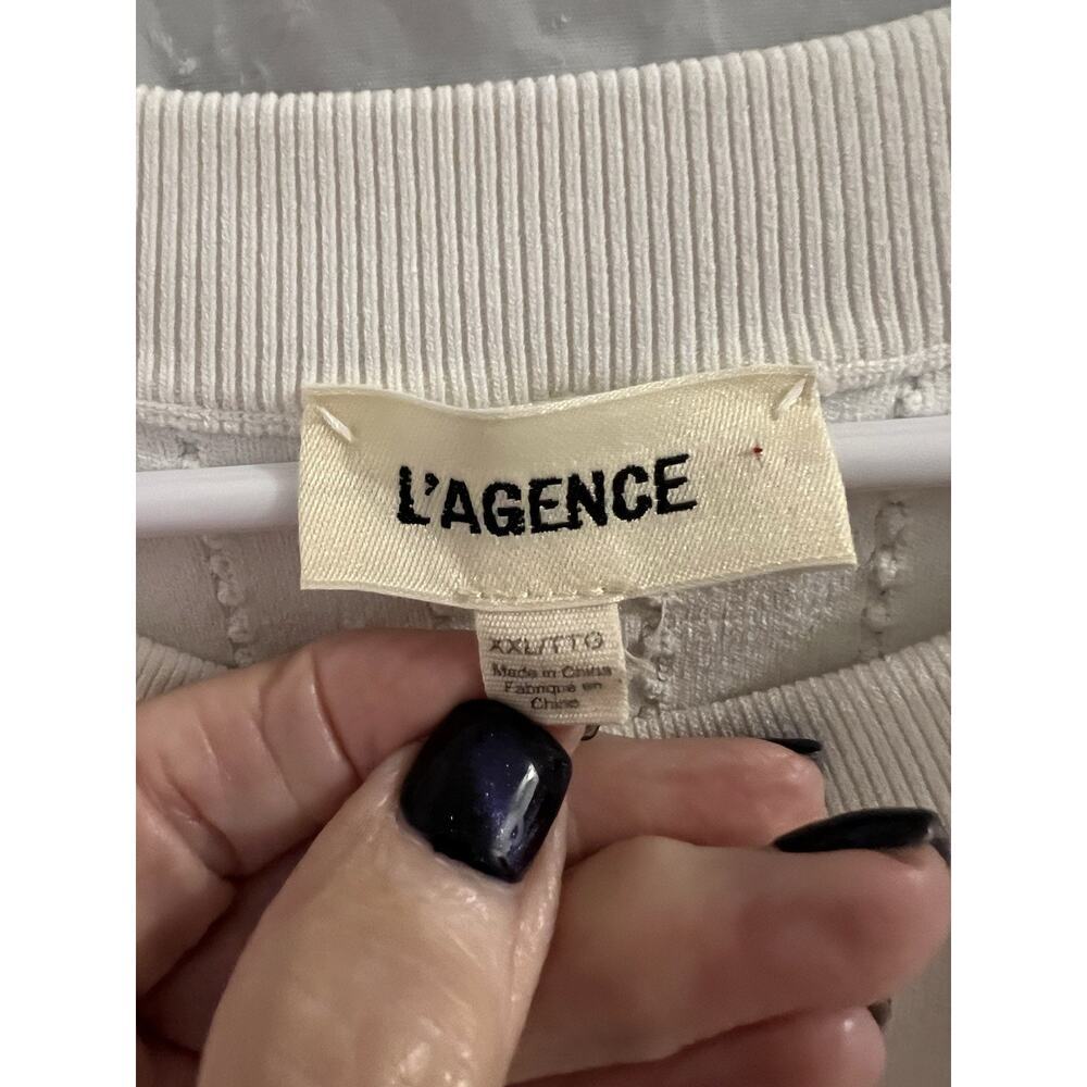 L’agence Cream Rosemary High neck Button Tank Sz Xxl may run small - Picture 6 of 9